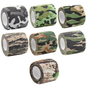 FLOWER LOST Camouflage tape, 7 ruller Multifunktionel selvklæbende ikke-vævet strækbandage til jagtgeværer Camping Wrap Protect (7 farver)--