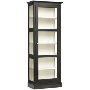 Nordal Classic Cabinet Single Vitrineskab 84 x 212 cm - Sort / Træ