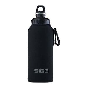 SIGG Neoprene Pouch Black WMB (0.75 L), modische Schutzhülle für jede  Trinkflasche mit Weithals, handliche Flaschentasche aus Neopren