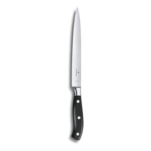 Victorinox , Grand Maître Professional Filleting Knife, Extra Sharp Blade, Straight Cut, 20 cm, Robust Plastic Handle, Stainless Steel, Black