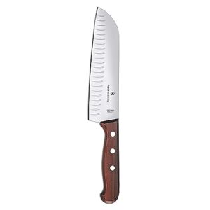 Victorinox , Wood, Profi Santokumesser, Extra Scharfe Klinge, Kullenschliff, 17 cm, Edler Holzgriff, Rostfreier Stahl, braun