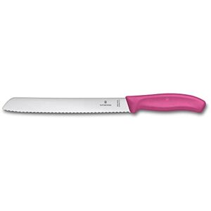 Victorinox , Swiss Classic, Profi Brotmesser, Extra Scharfe Klinge, Wellenschliff, 21 cm, Robuster Kunststoffgriff, Rostfreier Stahl, pink