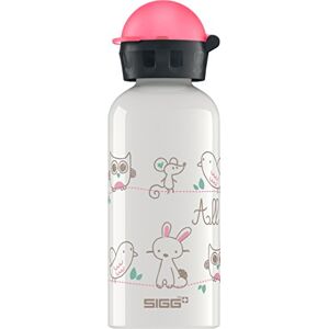 SIGG Aluminium Children’s Drinking Bottle, KBT All My Friends, Leak-Proof, Light as a Feather, BPA-Free, Climate Neutral Certified, White, 0.4 L