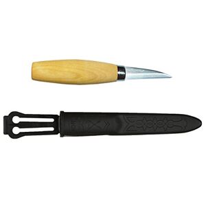 Morakniv Werkzeug Kerbschnitzmesser geölter Birkenholzgriff 3-lagig Gesamtlänge: 16.8 cm Messer, Grau, M