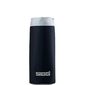 SIGG Nylon Pouch Black WMB, modische Schutzhülle für jede  Trinkflasche mit Weithals, handliche Flaschentasche aus Nylon