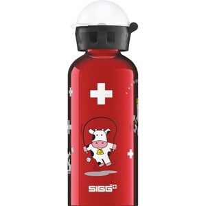 SIGG Aluminium Children's Drinking Bottle KBT Funny Cows, Leak-Proof, Light as a Feather, BPA-Free, Climate Neutral Certified, Red, 0.4 L