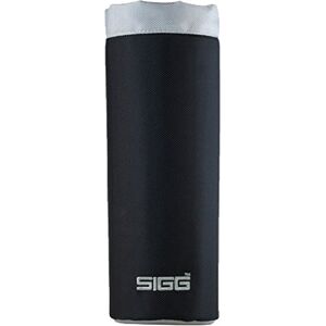 SIGG Nylon Pouch Black WMB, modische Schutzhülle für jede  Trinkflasche mit Weithals, handliche Flaschentasche aus Nylon