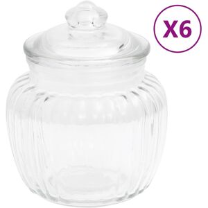 vidaXL opbevaringsglas 6 stk. 500 ml glas