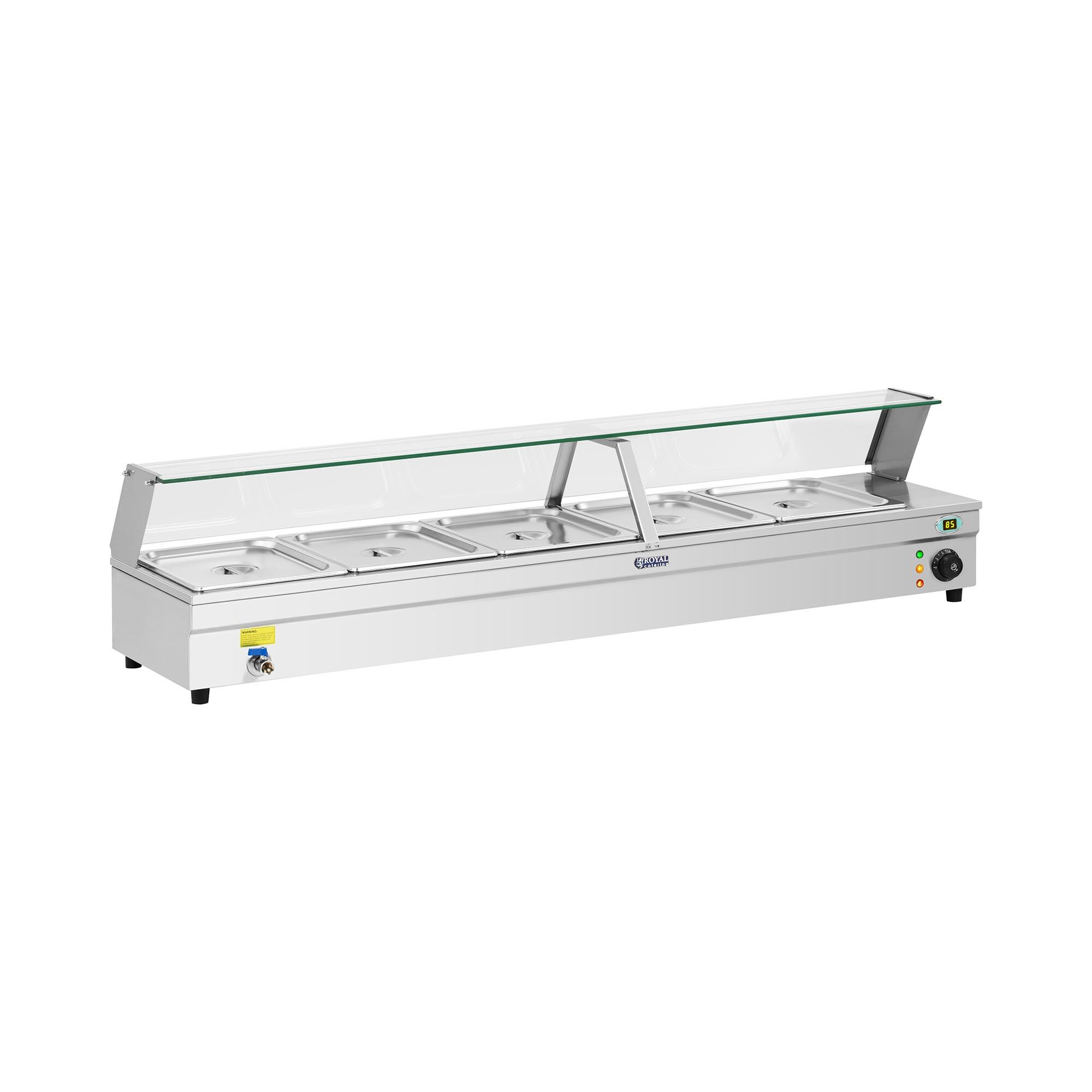 Royal Catering Bain Marie - 5 x GN - 1/2 - med afløbshane