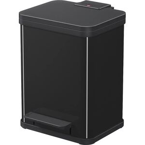 Hailo Colector de residuos ecológico con pedal, uno Plus M, capacidad 17 l, negro