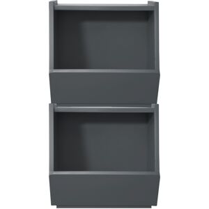 RNT by Really Nice Things Set de 2 cajas de madera en color gris.