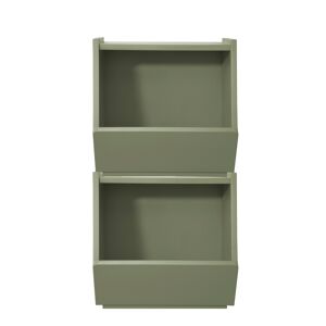 RNT by Really Nice Things Set de 2 cajas de madera en color verde.