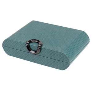 Adda Home Caja verde de piel 24x17x7.5cm