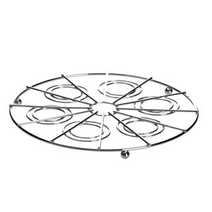 LOLAhome Salvamantel círculos de metal cromado plateado de Ø 21 cm