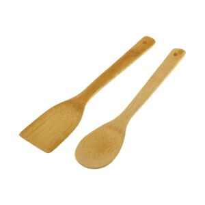 LOLAhome Juego de cuchara y espátula de bambú natural