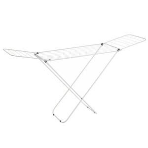 LOLAhome Tendedero plegable con alas blanco de metal de 182x95x47 cm