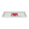 Keith Haring [R6889] - Plateau porcelaine 'Keith Haring' blanc rouge (dancers- coeur) - 19x9 cm