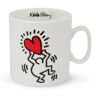 Keith Haring [R6882] - Mug porcelaine 'Keith Haring' rouge blanc (one dancer- coeur) - 9x8 cm (30 cl)