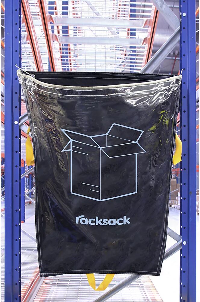 kaiserkraft Racksack®, capacidad 160 l, símbolo: cartón, azul/transparente, UE 5 unid.