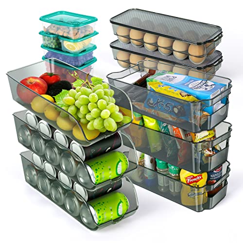 KICHLY Organizadores para la despensa - Juego de 8 -Compartimentos de  almacenamiento para la cocina, despensa, armarios, encimeras y refrigerador  - sin BPA (Transparente) : : Hogar y cocina