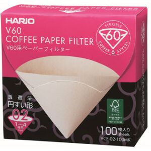 Paperisuodattimet Hario V60 02 MK, 100 kpl.