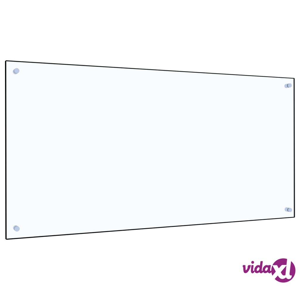 vidaXL Keittiön roiskesuoja läpinäkyvä 120x60 cm karkaistu lasi
