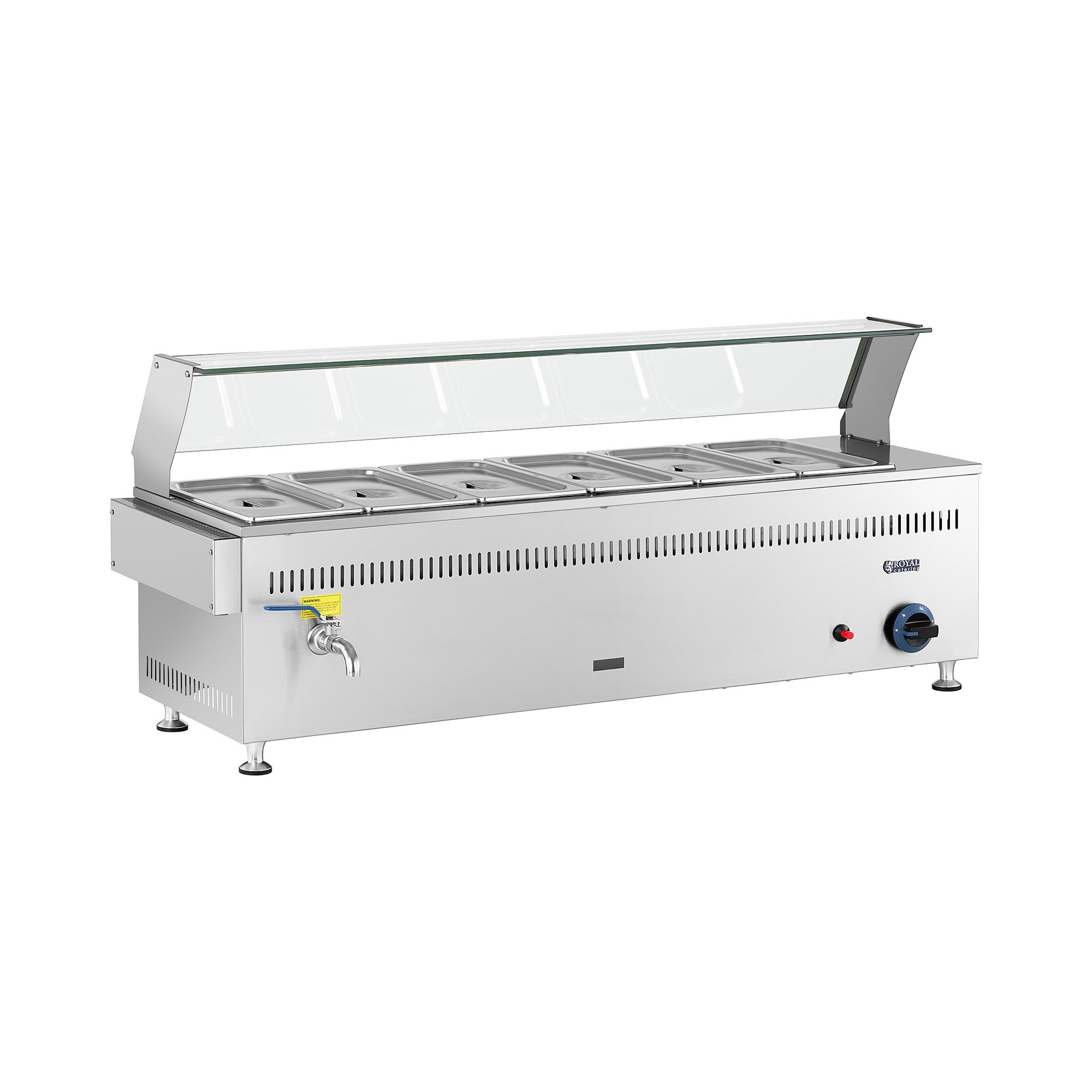 Royal Catering Lämpöhaude kaasu - 3300 W - GN 6 x 1/3 - 0,03 bar - G31