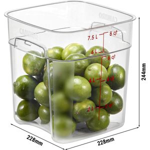 GGM GASTRO - (6 pièces) CAMBRO CAMWEAR® Récipient FreshPro - 7,6 litres - Transparent