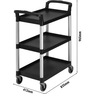 GGM GASTRO - CAMBRO Chariot de service / Chariot de transport KD - 3 étages - noir