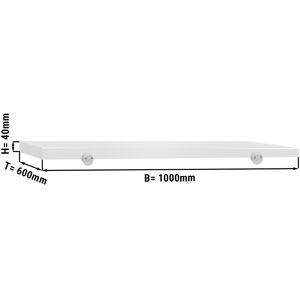 GGM GASTRO - Plateau de découpe pour table de boucherie - 1000 x 600 mm - Blanc