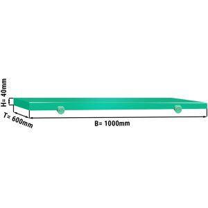 GGM GASTRO - Plateau de découpe pour table de boucherie - 1000 x 600 mm - Vert