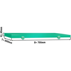 GGM GASTRO - Plateau de découpe pour table de boucherie - 700 x 600 mm - Vert