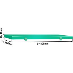 GGM GASTRO - Plateau de découpe pour table de boucherie - 800 x 600 mm - Vert