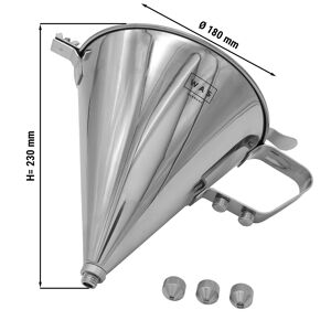 GGM GASTRO - Entonnoir à fondant en acier chrome-nickel - Ø 18 cm