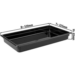 GGM GASTRO - Bac GN 1/1 en polycarbonate - Noir - Profondeur 65 mm