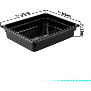 GGM GASTRO - Bac GN 1/2 en polycarbonate - Noir - Profondeur 65 mm