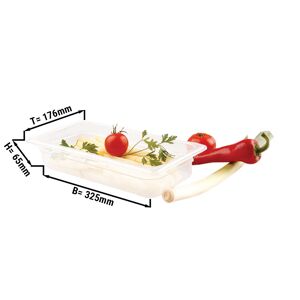 GGM GASTRO - Bac gastronorme en polypropylène GN 1/3 - Laiteux - Profondeur 65mm