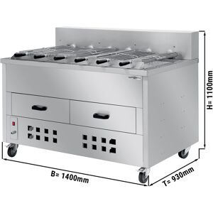 GGM GASTRO - Grill au charbon de bois/grilleur de poulet - 1400mm - avec 6 brochettes