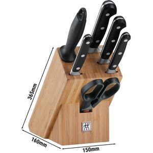 GGM Gastro - ZWILLING PROFESSIONAL S - Ensemble de blocs a couteaux - 7 pieces - Naturel Marron