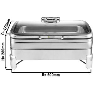 GGM Gastro - Chauffe-Plat en inox - 11,2 litres - GN 1/1 Argent