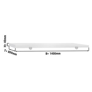 GGM Gastro - Plateau de decoupe pour table de travail - 1400x800mm - Blanc Blanc