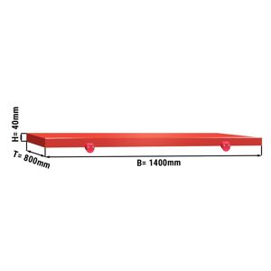 GGM Gastro - Plateau de decoupe pour table de travail - 1400x800mm - Rouge Rouge