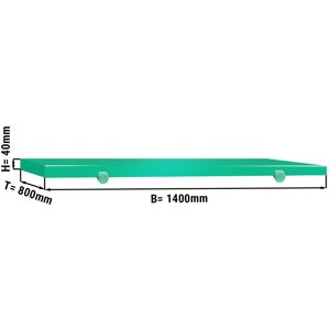 GGM Gastro - Plateau de decoupe pour table de travail - 1400x800mm - Vert Vert