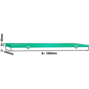 GGM Gastro - Plateau de decoupe pour table de travail - 1800x600mm - Vert Vert