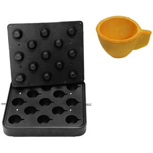 GGM Gastro - Plaques pour machine a tartelettes TMPIC - Forme tartelette : Tasse - 72 x 57mm Noir