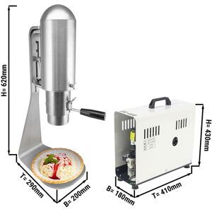 GGM Gastro - Presse a glace UNICA pour spaghetti avec moule a spaghetti Argent