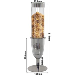 GGM GASTRO - Distributeur de céréales et corn-flakes - Ø 120mm - Chrome - Distributeur rotatif