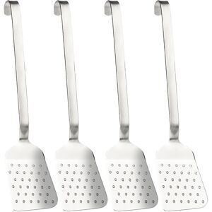 GGM GASTRO - Spatule monobloc percée inox pour Casserole/Rôti - Lot de 4 pièces