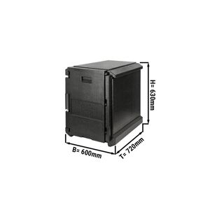 GGM GASTRO - Porter Maxi - 128,1 litres boîte isotherme boîte isolante boîte en polystyrène Polibox boîte de maintien au chaud