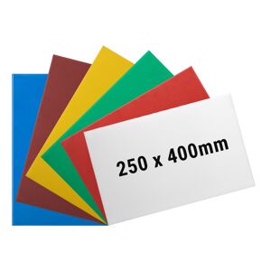 GGM GASTRO - (6 pièces) Set de planches à découper - 25 x 40 cm - épaisseur 1 cm - Multicolore